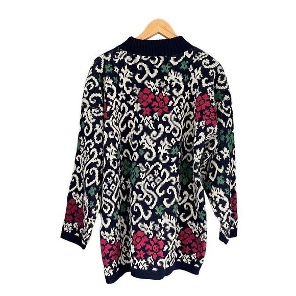 Vintage‎ New Concepts Floral Design Oversized Sweater Size 2X - Picture 1 of 4